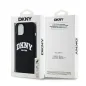Apple iPhone 14 Hülle DKNY Silicone White Arch Logo MagSAFE  Schwarz