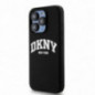 Apple iPhone 14 Pro Hülle DKNY Silicone White Arch Logo MagSAFE  Schwarz