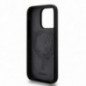 Apple iPhone 14 Pro Hülle DKNY Silicone White Arch Logo MagSAFE  Schwarz