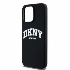 Apple iPhone 14 Pro Max Hülle DKNY Silicone White Arch Logo MagSAFE  Schwarz