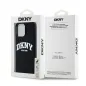Apple iPhone 14 Pro Max Hülle DKNY Silicone White Arch Logo MagSAFE  Schwarz