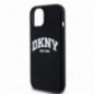 Apple iPhone 15 Hülle DKNY Silicone White Arch Logo MagSAFE  Schwarz