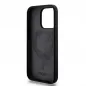 Apple iPhone 15 Pro Hülle DKNY Silicone White Arch Logo MagSAFE  Schwarz