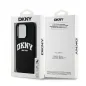 Apple iPhone 15 Pro Hülle DKNY Silicone White Arch Logo MagSAFE  Schwarz