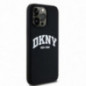 Apple iPhone 15 Pro Max Hülle DKNY Silicone White Arch Logo MagSAFE  Schwarz
