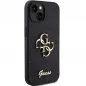 Apple iPhone 15 Plus Hülle Guess Fixed Glitter Big 4G Schwarz