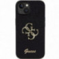Apple iPhone 15 Plus Hülle Guess Fixed Glitter Big 4G Schwarz