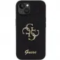 Apple iPhone 15 Plus Hülle Guess Fixed Glitter Big 4G Schwarz