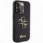 Apple iPhone 15 Pro Hülle Guess Fixed Glitter Big 4G Schwarz