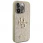 Apple iPhone 15 Pro Max Hülle Guess Fixed Glitter Big 4G Gold