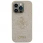 Apple iPhone 15 Pro Max Hülle Guess Fixed Glitter Big 4G Gold