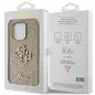 Apple iPhone 15 Pro Max Hülle Guess Fixed Glitter Big 4G Gold