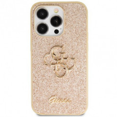 Apple iPhone 14 Pro Max Hülle Guess Fixed Glitter Big 4G Gold