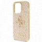 Apple iPhone 14 Pro Max Hülle Guess Fixed Glitter Big 4G Gold