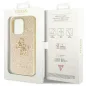 Apple iPhone 14 Pro Max Hülle Guess Fixed Glitter Big 4G Gold