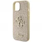 Apple iPhone 15 Hülle Guess Fixed Glitter Big 4G Gold