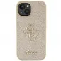 Apple iPhone 15 Hülle Guess Fixed Glitter Big 4G Gold
