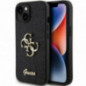 Apple iPhone 15 Hülle Guess Fixed Glitter Big 4G Schwarz