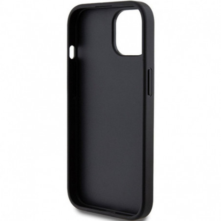 Apple iPhone 15 Hülle Guess Fixed Glitter Big 4G Schwarz