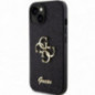 Apple iPhone 15 Hülle Guess Fixed Glitter Big 4G Schwarz