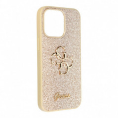 Apple iPhone 13 Pro Hülle Guess Fixed Glitter Big 4G Gold