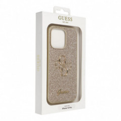 Apple iPhone 13 Pro Hülle Guess Fixed Glitter Big 4G Gold