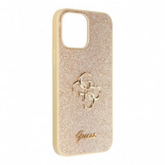 Apple iPhone 13 Pro Max Hülle Guess Fixed Glitter Big 4G Gold