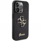 Apple iPhone 15 Pro Max Hülle Guess Fixed Glitter Big 4G Schwarz