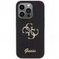 Apple iPhone 15 Pro Max Hülle Guess Fixed Glitter Big 4G Schwarz