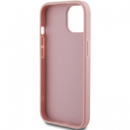 Apple iPhone 15 Hülle Guess Fixed Glitter Big 4G Rosa