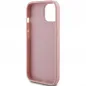 Apple iPhone 15 Hülle Guess Fixed Glitter Big 4G Rosa