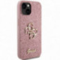 Apple iPhone 15 Hülle Guess Fixed Glitter Big 4G Rosa