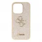 Apple iPhone 14 Pro Hülle Guess Fixed Glitter Big 4G Gold