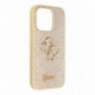 Apple iPhone 14 Pro Hülle Guess Fixed Glitter Big 4G Gold
