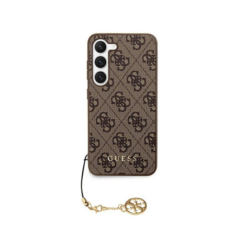 Samsung Galaxy S24 PLUS Hülle Guess 4G Charm Braun