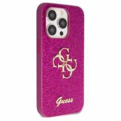 Apple iPhone 15 Pro Hülle Guess Fixed Glitter Big 4G Lila (Purple)