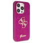Apple iPhone 15 Pro Hülle Guess Fixed Glitter Big 4G Lila (Purple)
