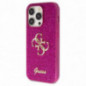 Apple iPhone 15 Pro Hülle Guess Fixed Glitter Big 4G Lila (Purple)