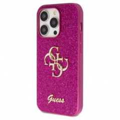 Apple iPhone 15 Pro Max Hülle Guess Fixed Glitter Big 4G Lila (Purple)