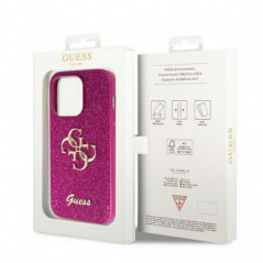 Apple iPhone 15 Pro Max Hülle Guess Fixed Glitter Big 4G Lila (Purple)