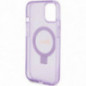 Apple iPhone 15 Plus Hülle Guess Glitter Script Logo - Ring stand MagSAFE  Lila (Purple)