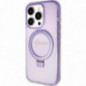 Apple iPhone 15 Pro Hülle Guess Glitter Script Logo - Ring stand MagSAFE  Lila (Purple)