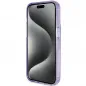 Apple iPhone 15 Pro Hülle Guess Glitter Script Logo - Ring stand MagSAFE  Lila (Purple)
