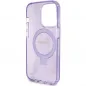 Apple iPhone 15 Pro Hülle Guess Glitter Script Logo - Ring stand MagSAFE  Lila (Purple)