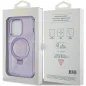 Apple iPhone 15 Pro Hülle Guess Glitter Script Logo - Ring stand MagSAFE  Lila (Purple)