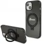 Apple iPhone 15 Plus Hülle Guess Glitter Script Logo - Ring stand MagSAFE  Schwarz