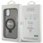 Apple iPhone 15 Plus Hülle Guess Glitter Script Logo - Ring stand MagSAFE  Schwarz