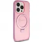 Apple iPhone 15 Pro Hülle Guess Glitter Script Logo - Ring stand MagSAFE  Rosa