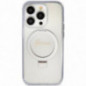 Apple iPhone 15 Pro Hülle Guess Glitter Script Logo - Ring stand MagSAFE  Durchsichtbar