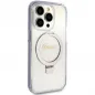 Apple iPhone 15 Pro Hülle Guess Glitter Script Logo - Ring stand MagSAFE  Durchsichtbar